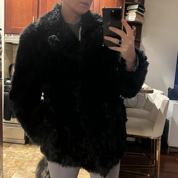 The kooples faux fur jacket black size Small - Picture 4 of 7